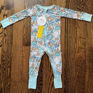 NWT - Little Sleepies Gray Sweet Treats Zippy (6-12M)